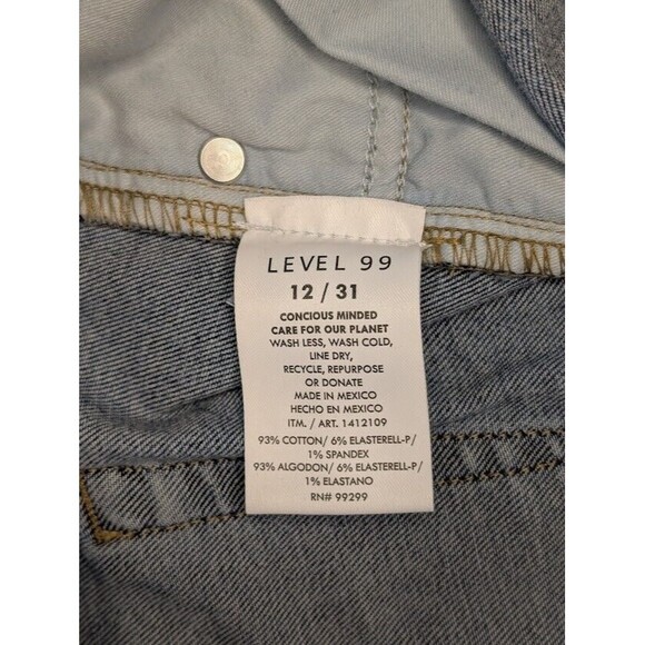 Anthropologie 12/31 Level 99 High Rise Skinny Jeans Nostalgic blue Wash 1412109 - Picture 4 of 8